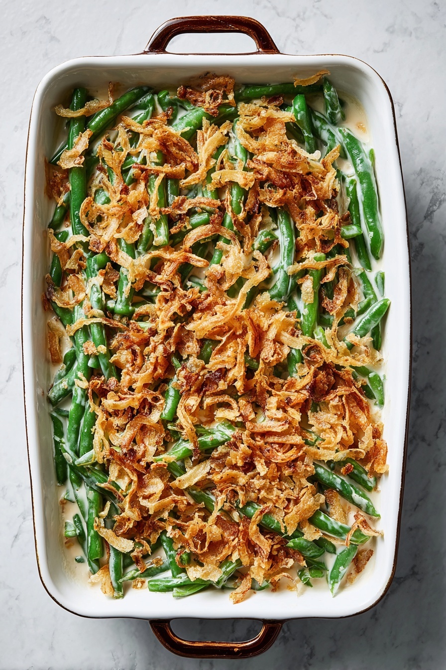 Creamy Green Bean Casserole - Serving Suggestion